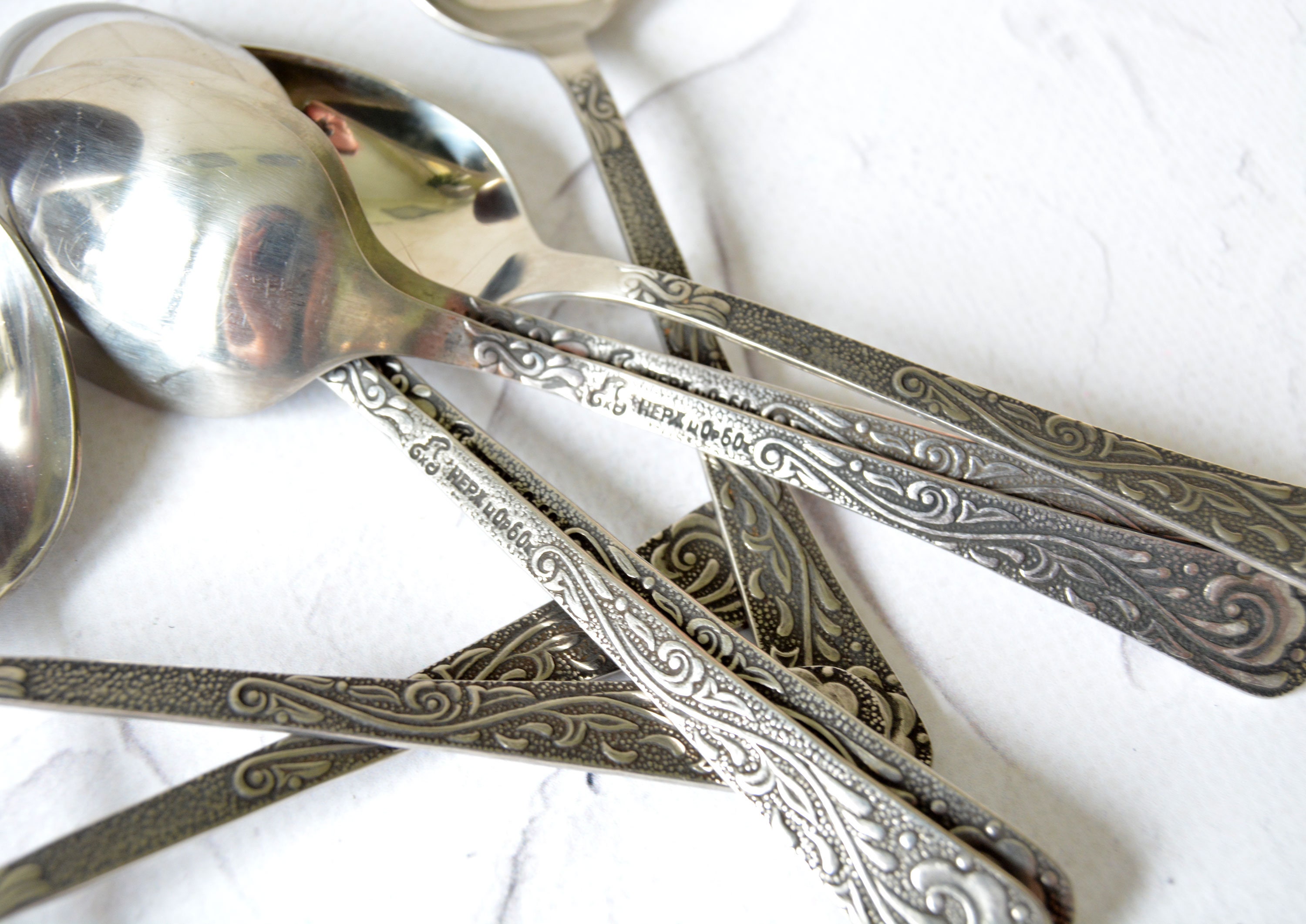 Vintage Tea Spoons Set of 12 Stainless Steel Spoons From Etsy