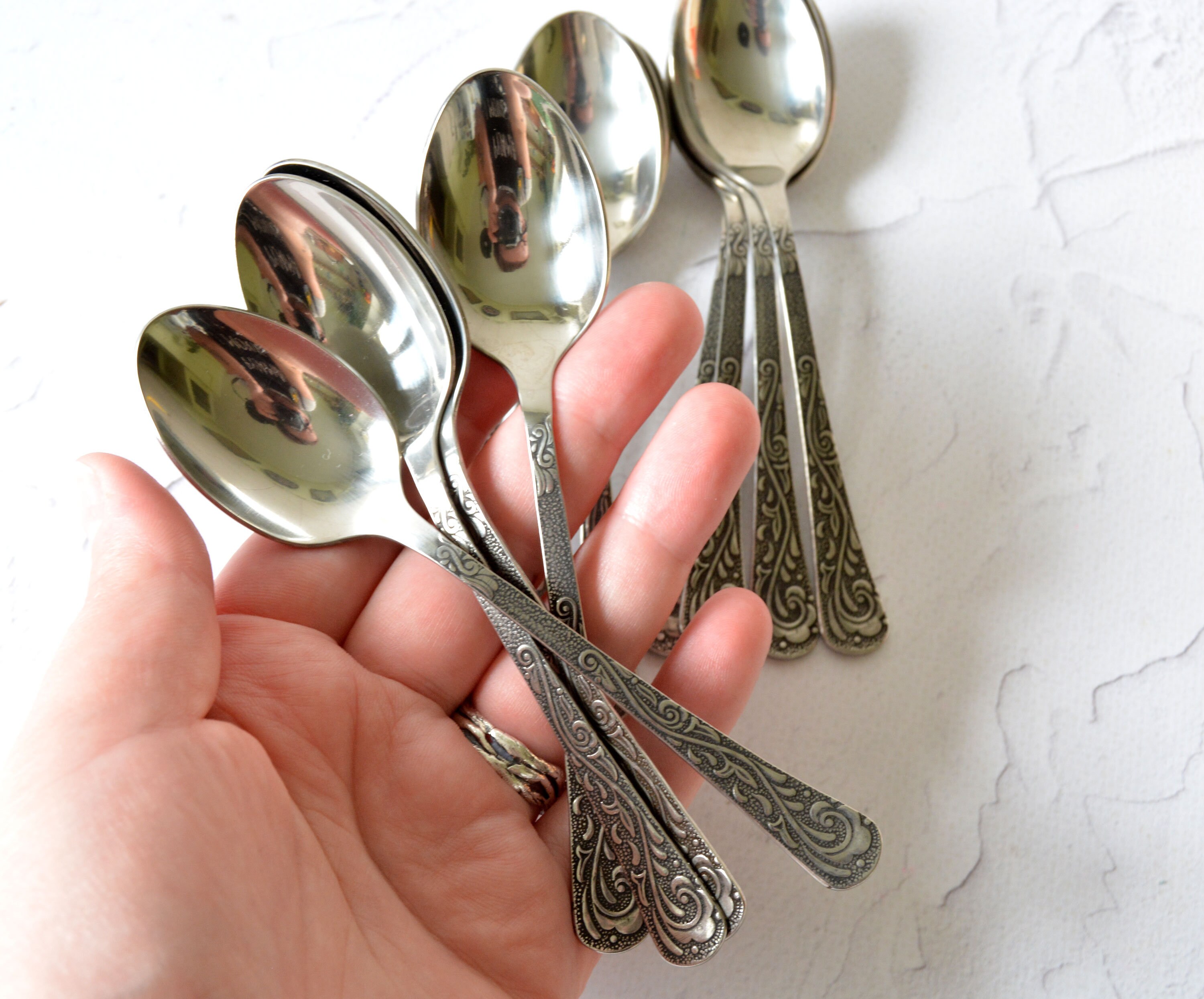 Vintage Tea Spoons Set of 12 Stainless Steel Spoons From Etsy