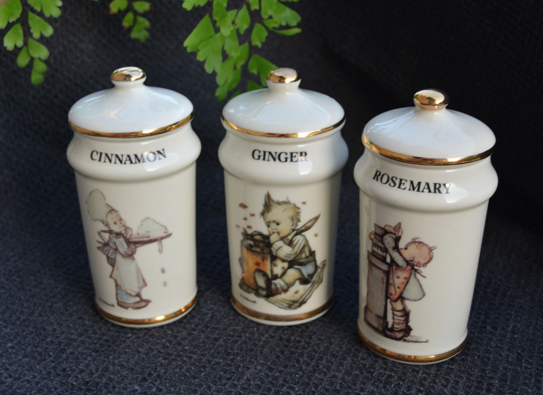 Buy Vintage Hummel Ceramic Spice Jar Set: Cinnamon, Rosemary, Ginger 1987  Online in India