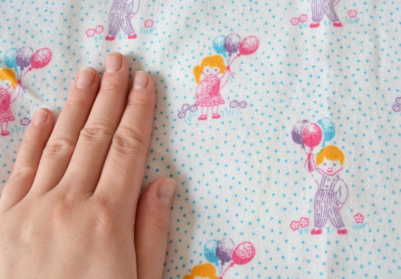 Vintage flannel fabric 1 yard Sewing fabric for pajamas bed Etsy