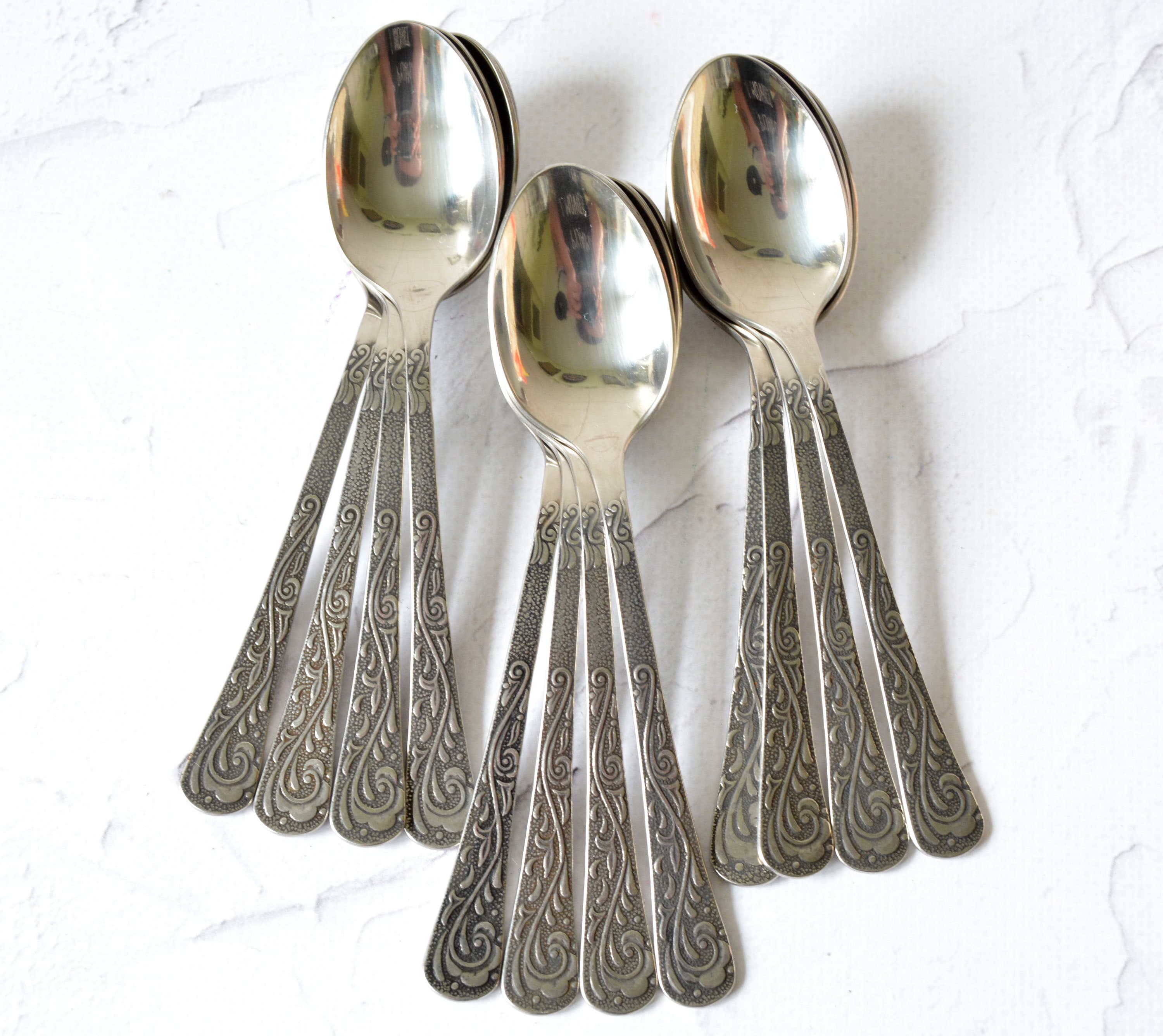 Vintage Tea Spoons Set of 12 Stainless Steel Spoons From Etsy UK