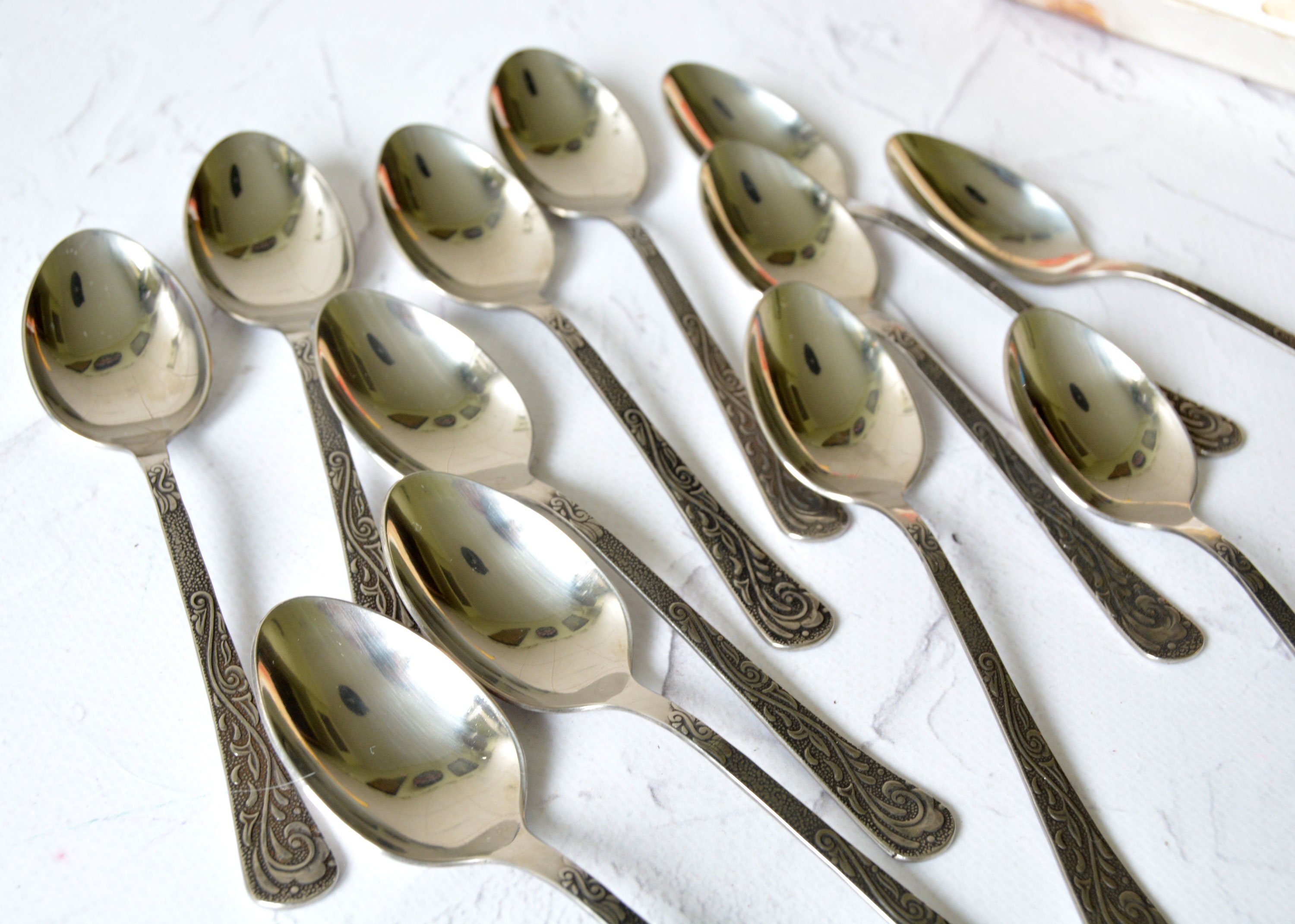 Vintage Tea Spoons Set of 12 Stainless Steel Spoons From Etsy UK