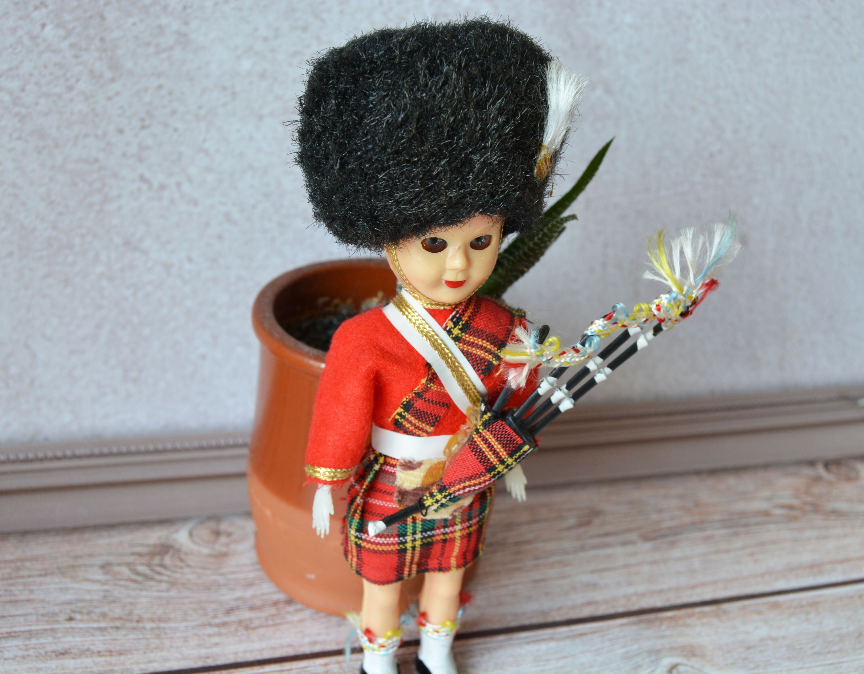 Scottish Costume Doll Vintage Bagpiper Doll British Royal Etsy Singapore