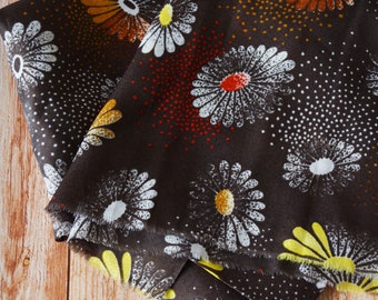 Vintage blommigt acetatsidenstyg: Lättviktigt sömnadsmaterial (1x2 yards)