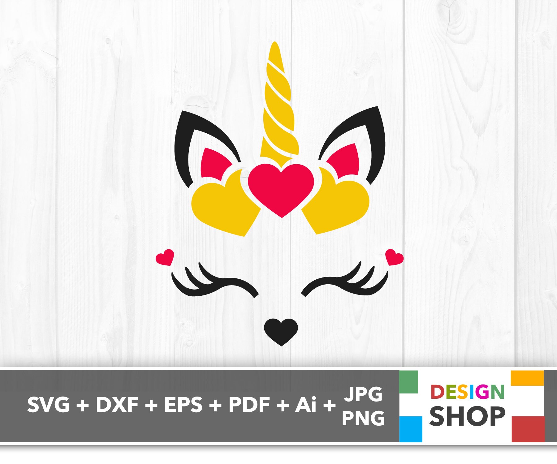 Heart Unicorn Svg Valentine Unicorn Svg Unicorn Face Heart Etsy