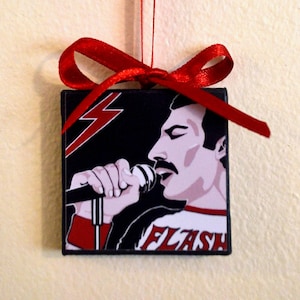 Freddie Mercury Ornament | Queen Ornament | Flash Gordon Ornament | Freddie Mercury Mini Canvas Ornament | Queen Mini Canvas Ornament