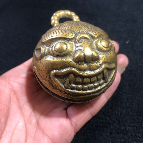 Pure copper animal head copper bell/brass tiger head home decoration pendant
