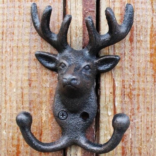 Cast iron deer head hook / wall hanging wall decoration / coat and hat hook / home decoration hook