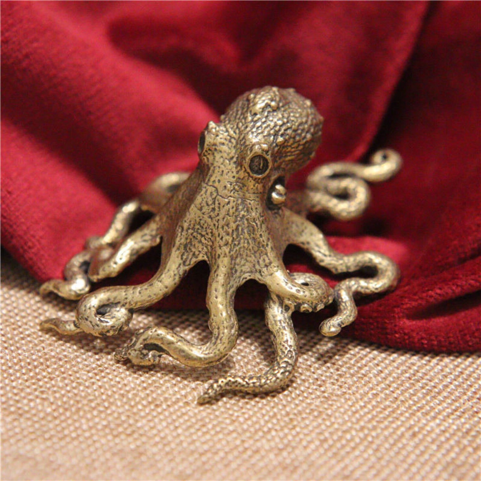 brass octopus figurine