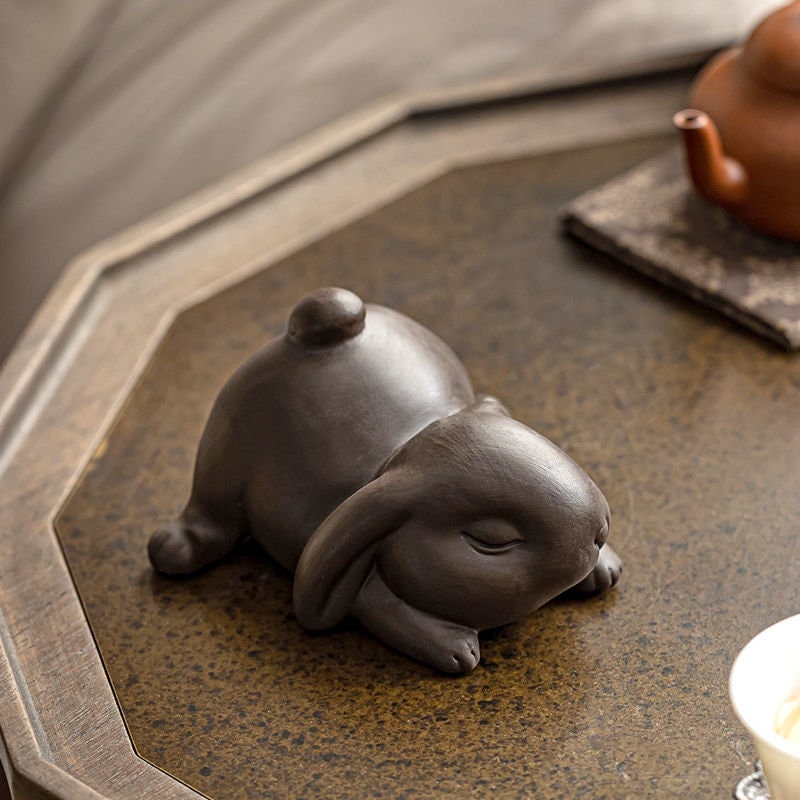 China Yixing Lila Ton Tee Haustier Dekoration / Handgemachte Kaninchen  Persönlichkeit Home Office Dekoration - .de