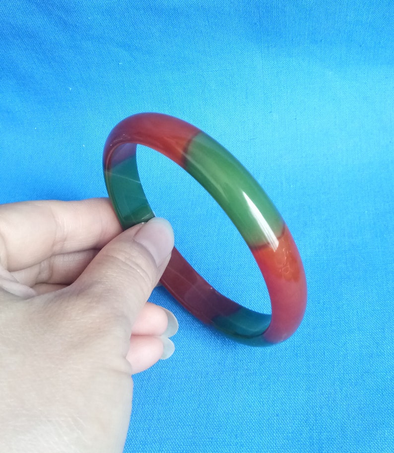 inner diameter 64 mm K259 Beautiful agate handmade bracelet