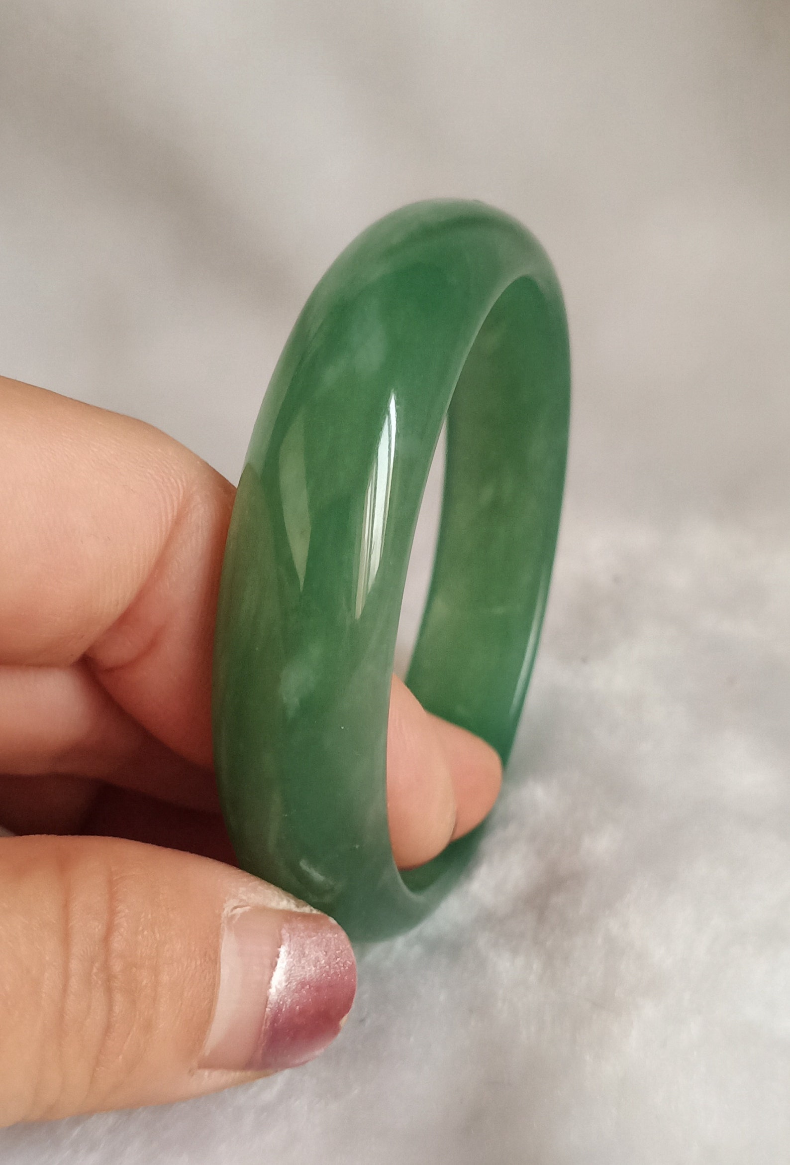 Beautiful green jasper handmade bracelet inner diameter 58mm Etsy