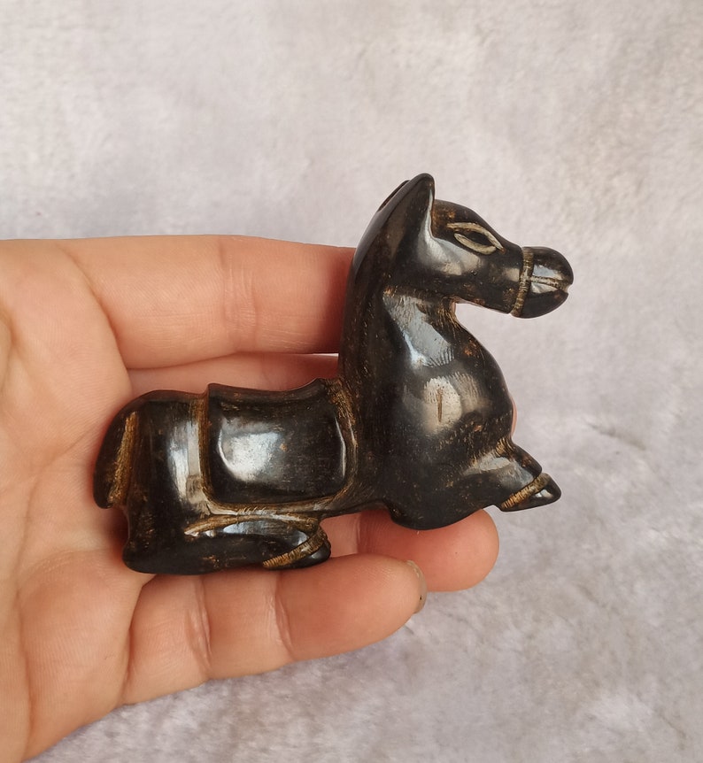 Vintage Chinese Jade Horse Statue K483 Etsy