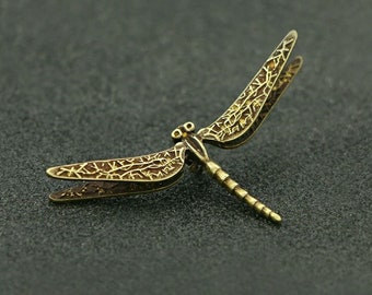 2 pcs  handmade pure copper Dragonfly sculpture ornaments ,home desktop, creative and cute decorations