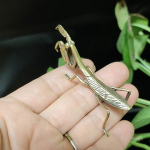 2 pcs pure copper Praying mantis  sculpture ornaments ,home desktop, creative and cute decorations