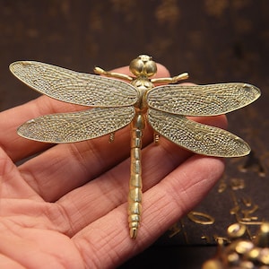 pure copper Dragonfly sculpture ornaments ,home desktop, creative and cute crafts