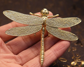 pure copper Dragonfly sculpture ornaments ,home desktop, creative and cute crafts