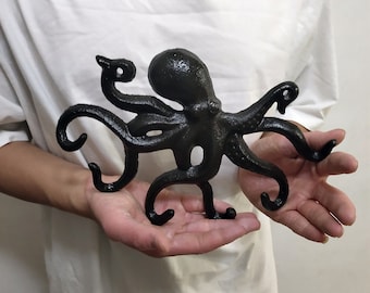 Cast Iron Octopus hook up/Octopus Craft Iron Key hook up/Home Garden Grocery Wall Decoration