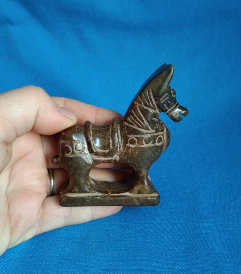 Vintage Chinese Jade Horse Statue K443 Etsy