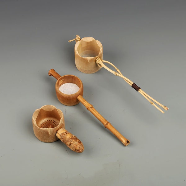 Handmade Bamboo Tea Set Accessories/Tea Strainer/Filter Mesh/Funnel