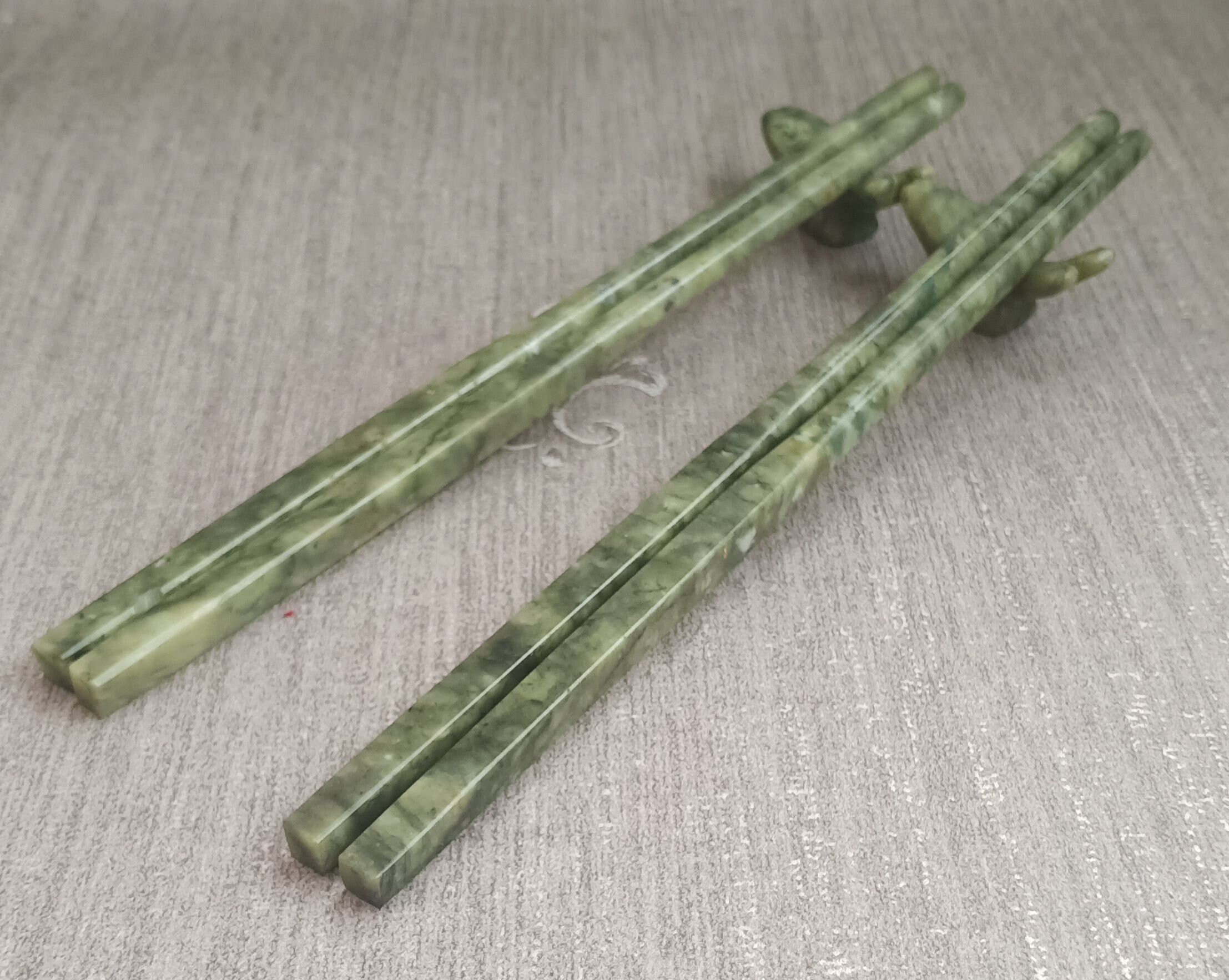 China Natural Jade Chopsticks / Fish Stop / Two Pairs Natural Etsy