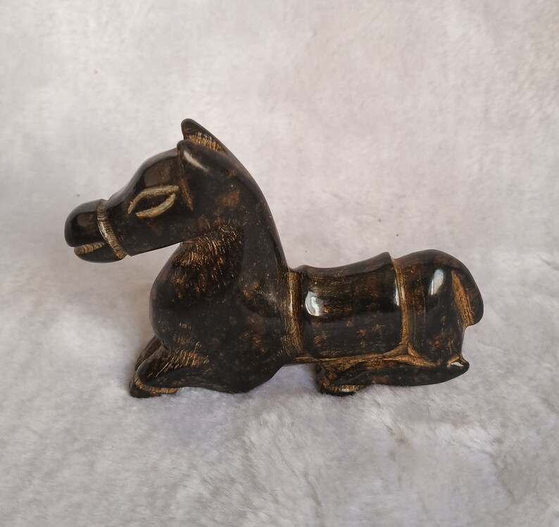 Vintage Chinese Jade Horse Statue K483 Etsy