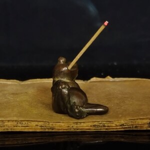 Pure copper frog incense stick, home desktop burning rack, creative and cute ornaments image 7