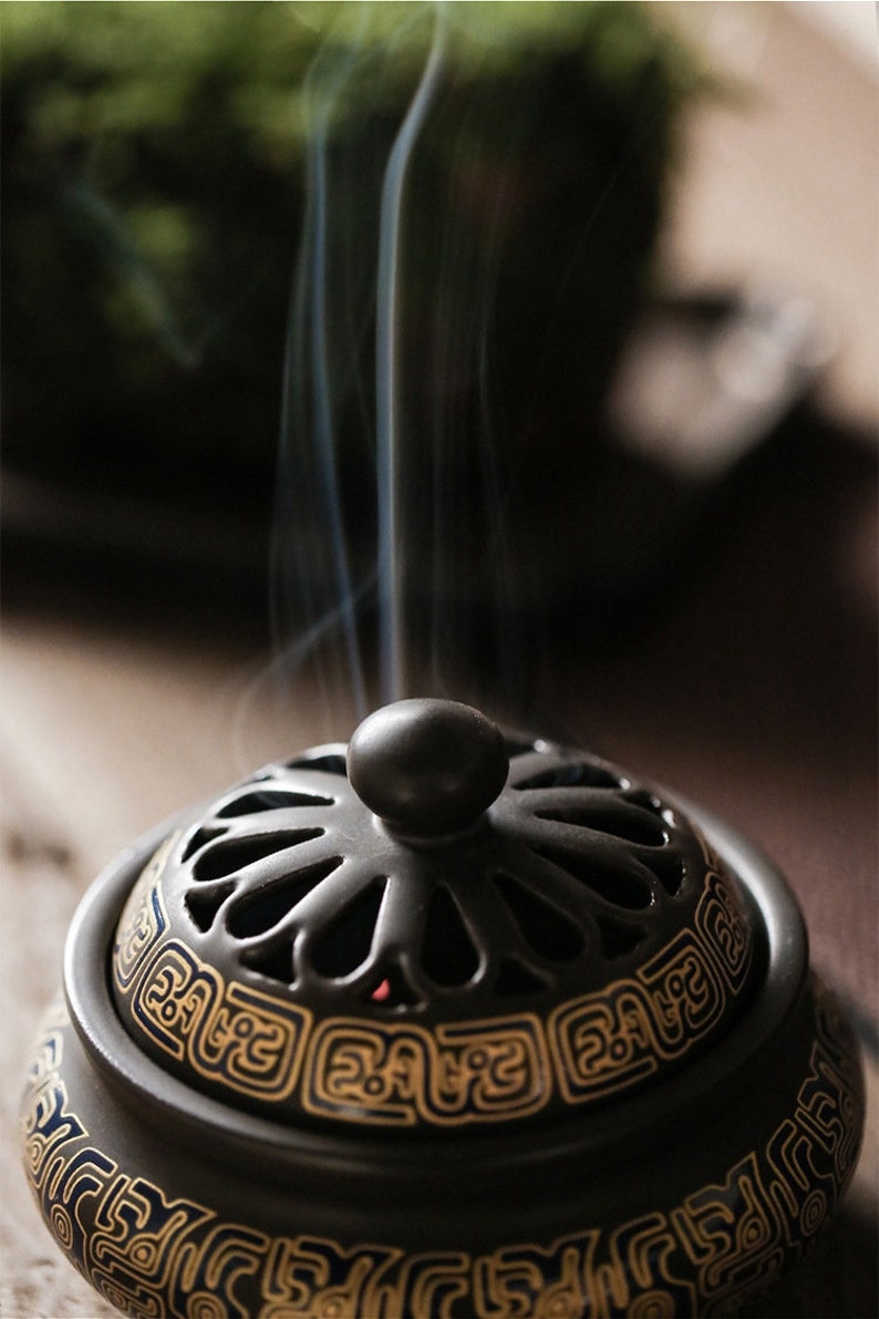 Ceramic Enamel Incense Burner Household Indoor Incense - Etsy