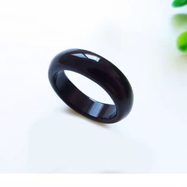 Natural Obsidian Couple Ring L859