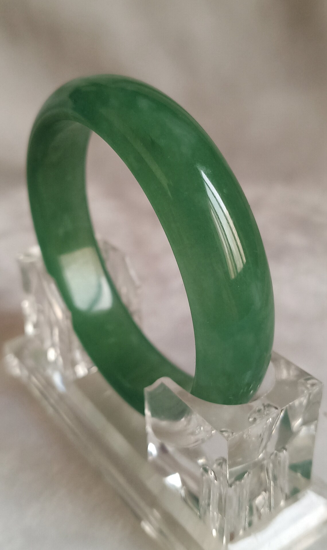 Beautiful green jasper handmade bracelet inner diameter 58mm Etsy