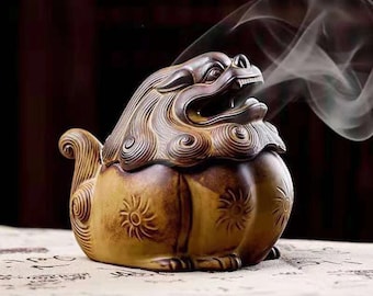 China Yixing Antique Ceramic Incense Burner, Household Indoor, Temple Incense decoration Burner