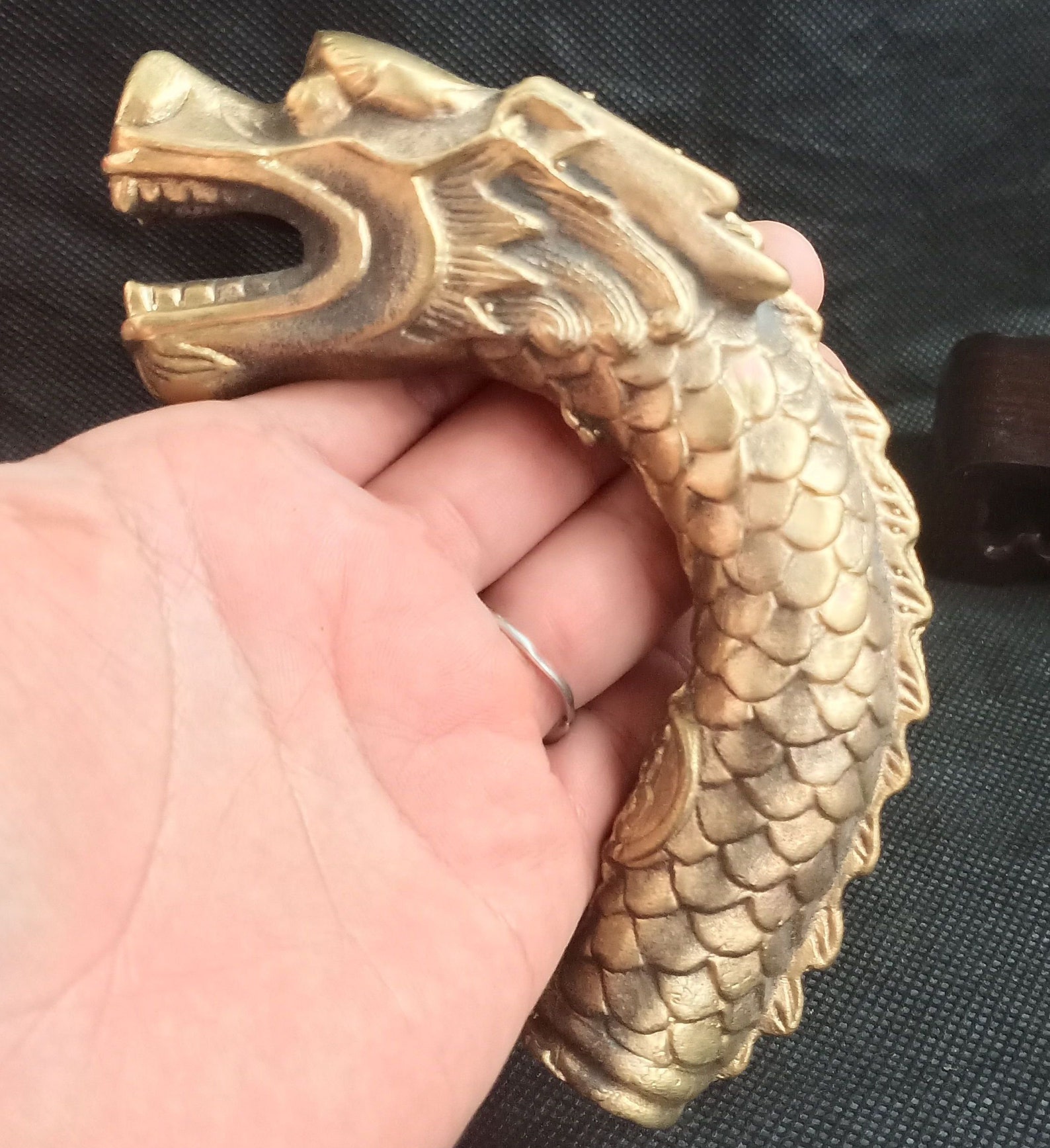 Chinese Vintage Brass Hand Carved Dragon Head Cane Head Old Etsy Canada