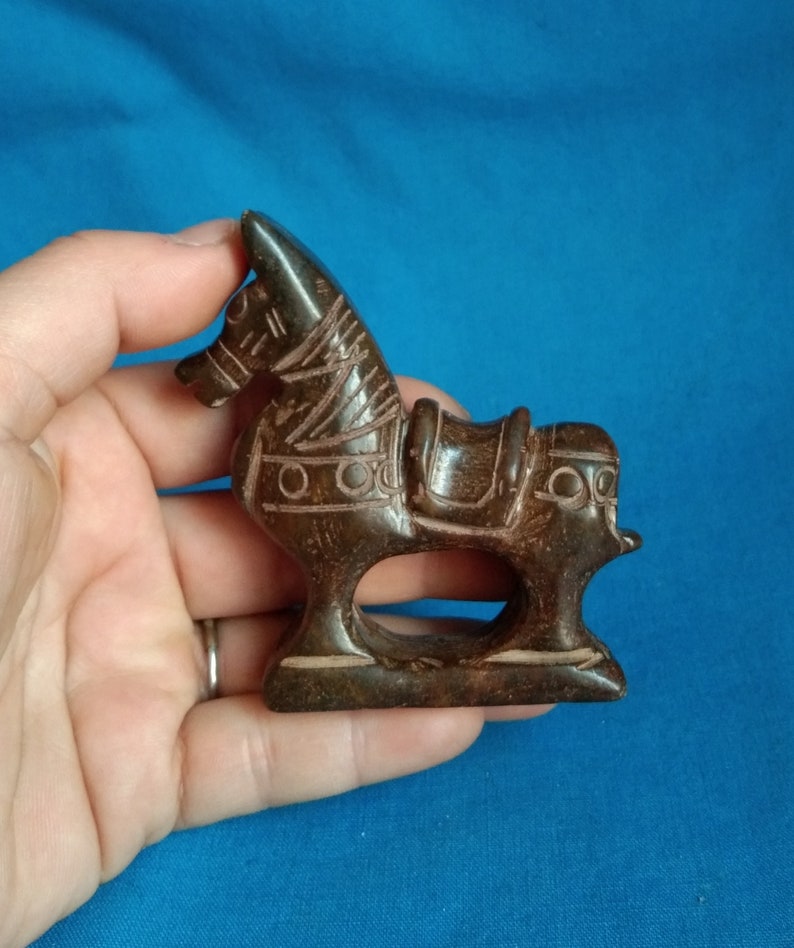 Vintage Chinese Jade Horse Statue K443 Etsy