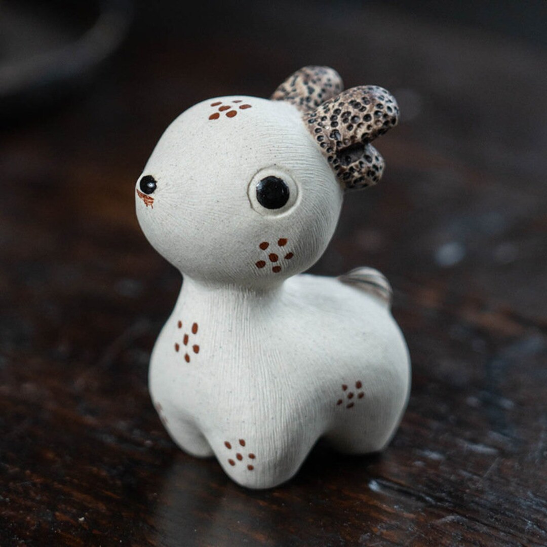 Yixing Raw Ore Purple Sand Tea Pet Sika Deer Ornaments Reindeer