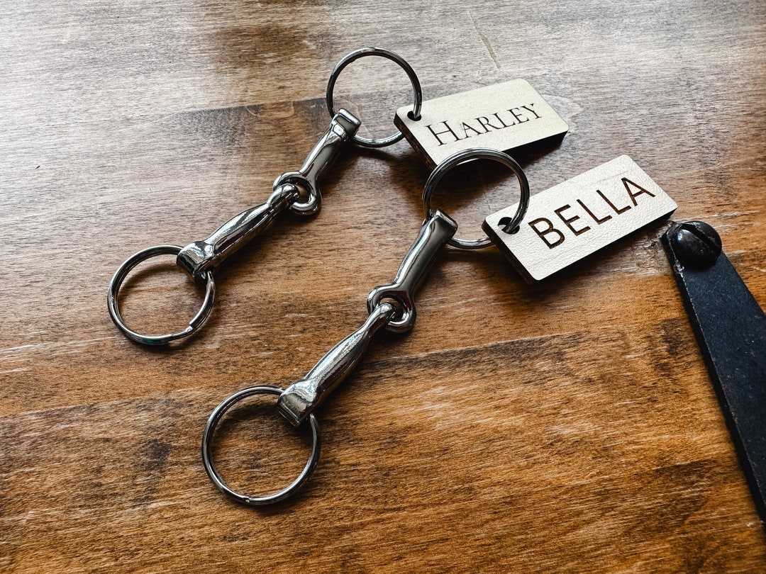 Custom Horse Bit Keychain Etsy