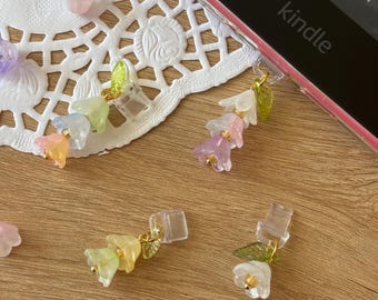 customizable floral dust plug charms - laptop, kindle, phone, iPad, Nintendo switch