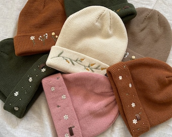 Hand Embroidered Beanies