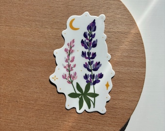 lupine wildflower vinyl sticker