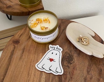 Hey Boo Ghost Vinyl Sticker