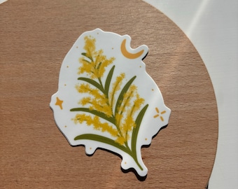 goldenrod wildflower Vinyl Sticker