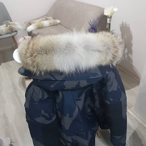 Coyote fur trim for Canada Goose all models with YKK zippers same as CG and for top brands jackets...Premuim fur from Canada. image 7