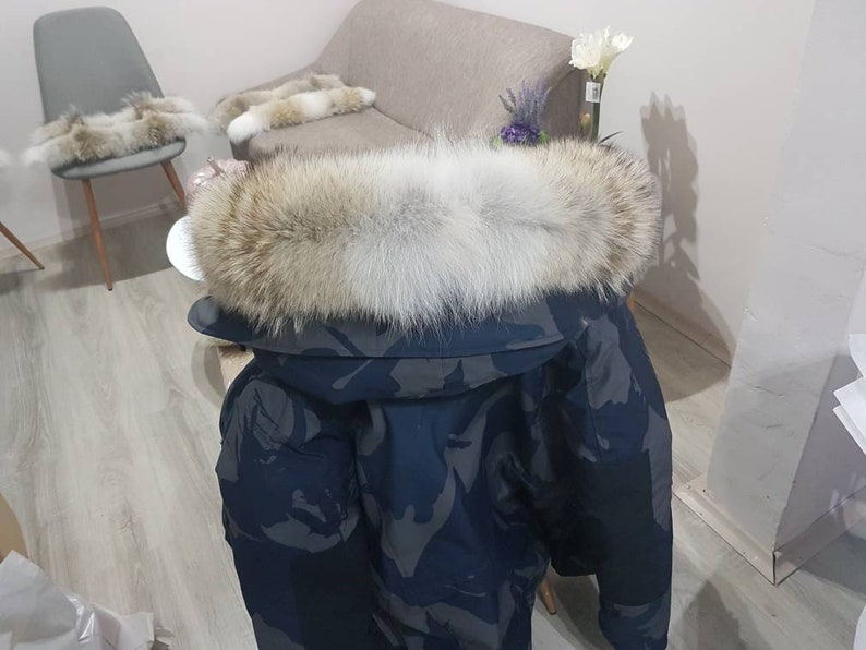 Coyote fur trim for Canada Goose all models with YKK zippers same as CG and for top brands jackets...Premuim fur from Canada. image 7