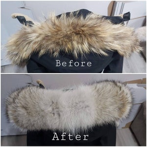 Coyote fur trim for Canada Goose all models with YKK zippers same as CG and for top brands jackets...Premuim fur from Canada. image 2