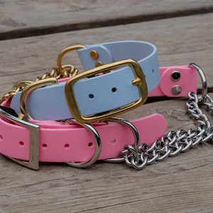 2,5 cm Kette Martingale Biothane Hundehalsband