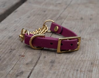 Collare per cani Martingale Biothane con catena da 1/2"