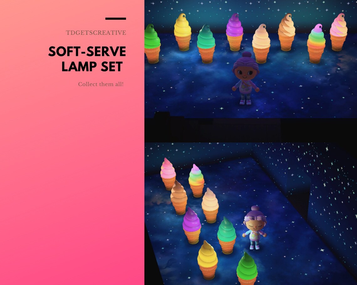 ACNH Softserve Lamp Set Etsy