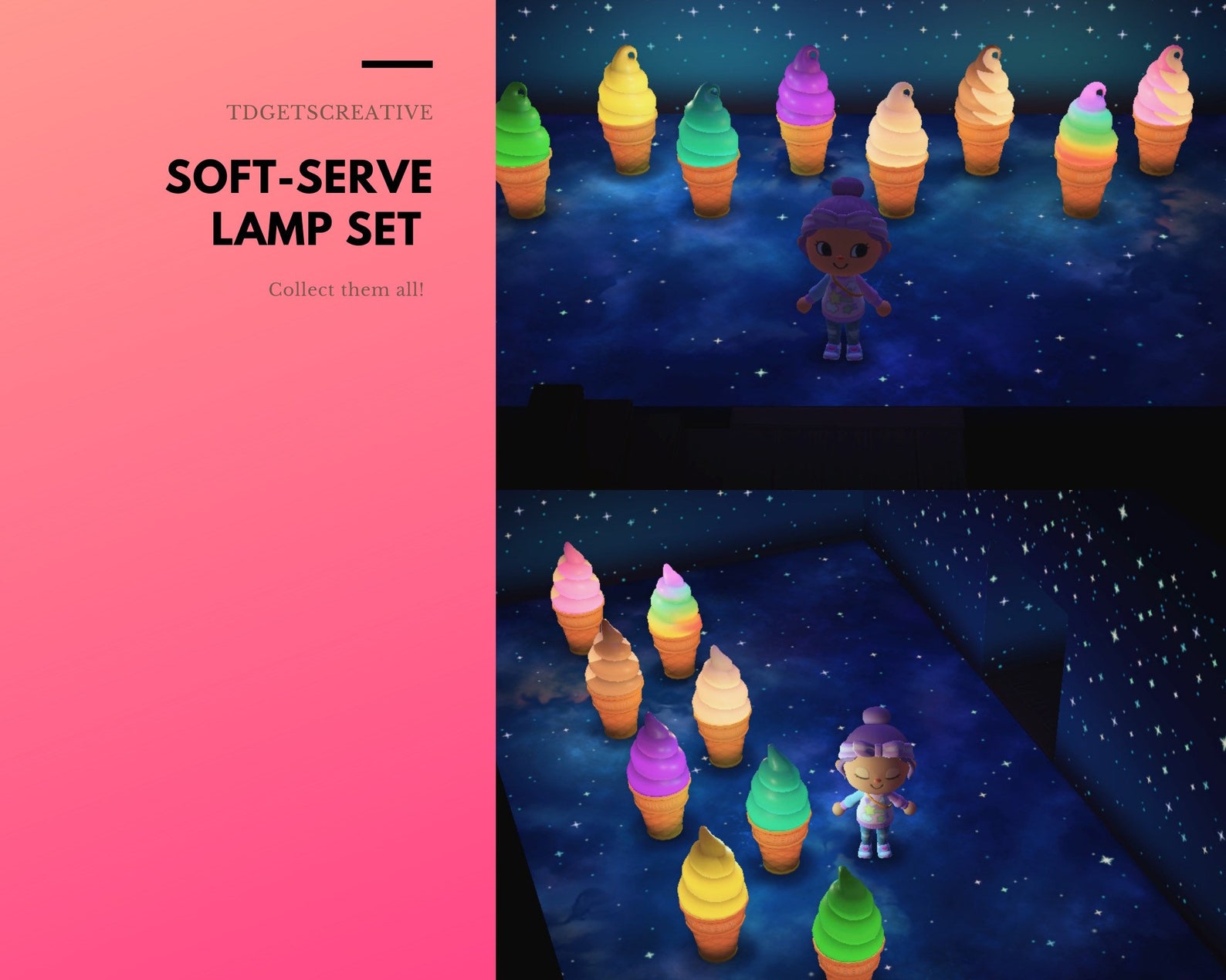 ACNH Softserve Lamp Set Etsy