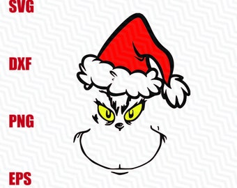 Download Grinch face svg | Etsy