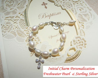 pearl christening bracelet
