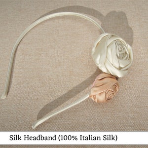 First Communion Headband, First Communion Gift Girl,  Girl Headband, Holy Communion Gift, Real Silk Headband